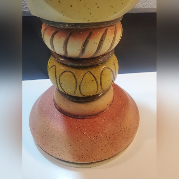 2004 Julie Ueland Designer SouthWest Painted 11.5 Pillar acandle Holder - Picture 7 of 16